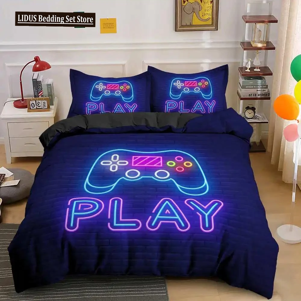 

Gamepad Comforter Cover R Bedding Set Teens Video Duvet For Youth Kids Boys Modern Controller Bedspread