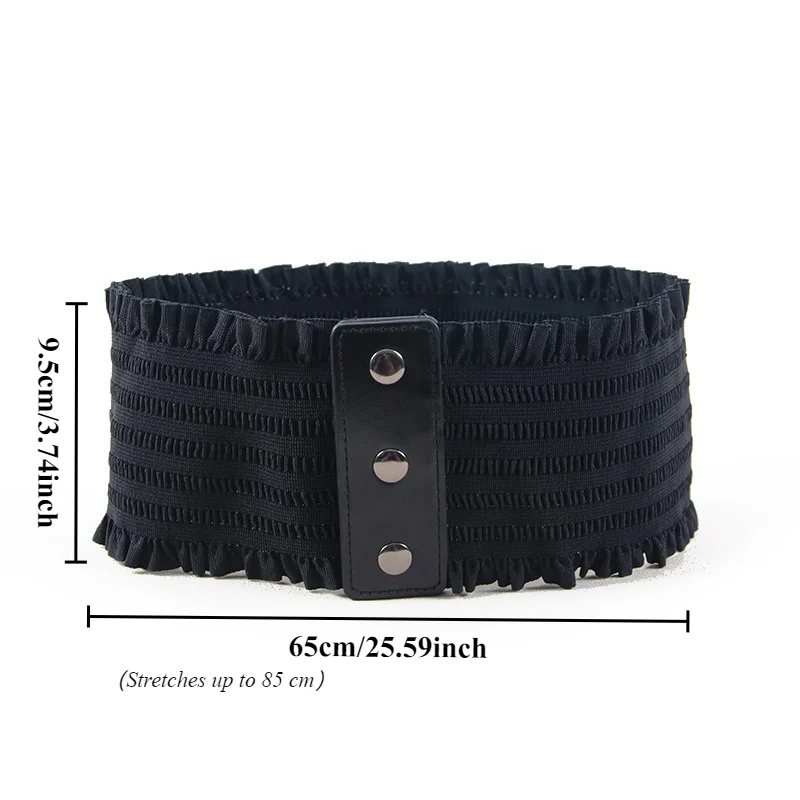 Stylish High-End  Instagram-Worthy Slimming and Versatile Belt Women’s Everyday Elastic Dress Waist Cincher Wide Belts