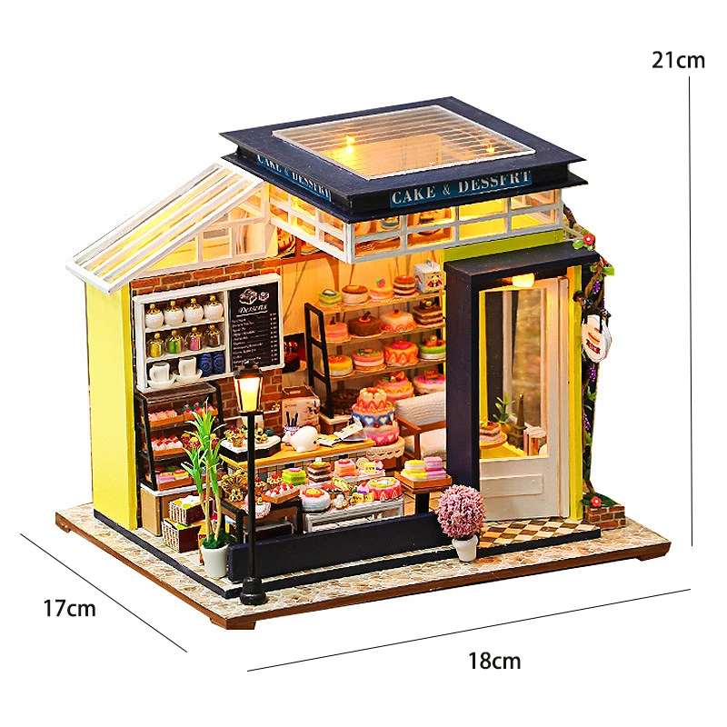 Micro Huis Poppenhuizen kits 3D Puzzel Assemblage Gebouw Model DIY Handgemaakt Speelgoed Kamer Slaapkamer Decoratie Houten Ambachten Kerstcadeau