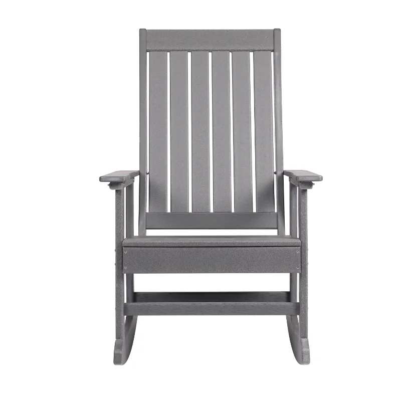 Ez-Care Tek-Wood Adirondack Rocker - Slate Grey outdoor chair  rattan furniture  Garden Chair