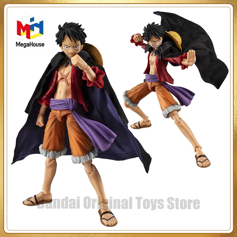 Original MegaHouse Variable Action Heroes VAH One Piece Monkey.D.Luffy Ver.1.5 Anime Action Collection Figures Model Toys