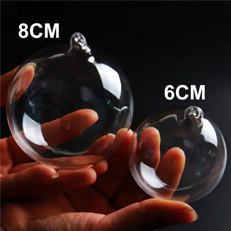 Transparent Glass Ring Ball Glass Christmas Ball Christmas Ball Christmas Tree Pendant Ring Party Decoration