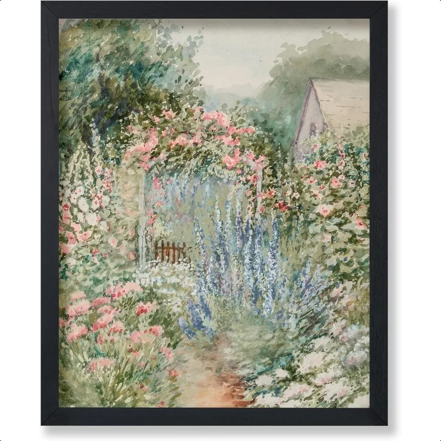

Poster Master Vintage Flower Poster Retro Flower Garden Painting Print Wildflowers Art Gift for Men and Women Floral Decor for