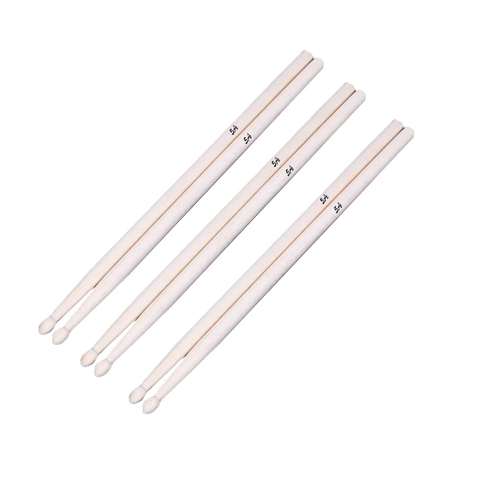 

3 Pairs Drumsticks Maple Wooden Sturdy Stage Performance Lightweight Durable Musical Parts Percussion Accessories