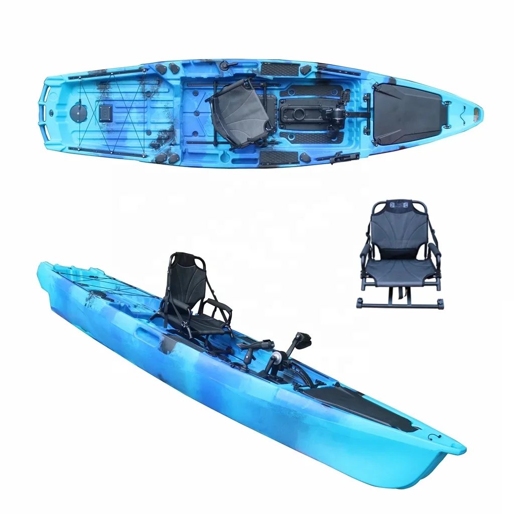 Vicking 13 Ft Fishing Kayak with Pedal Drive Wholesale Single Person Canoe/kayak with Stadium Seat for Water Sports