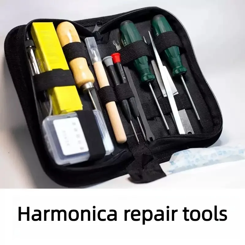 Harmonica Repair and Tuning Tool Kit, Chromatic Scale Polyphonic Repair, Disassembly and Cleaning Tools, Universal
