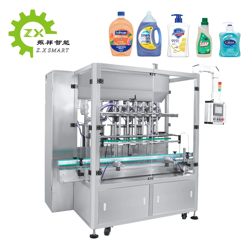 ZXSMART Automatic Detergent Liquid Filling Machine Hotel Bottle Hand Wash Soap Shower Gel Body Cream Lotion Shampoo Filling Line