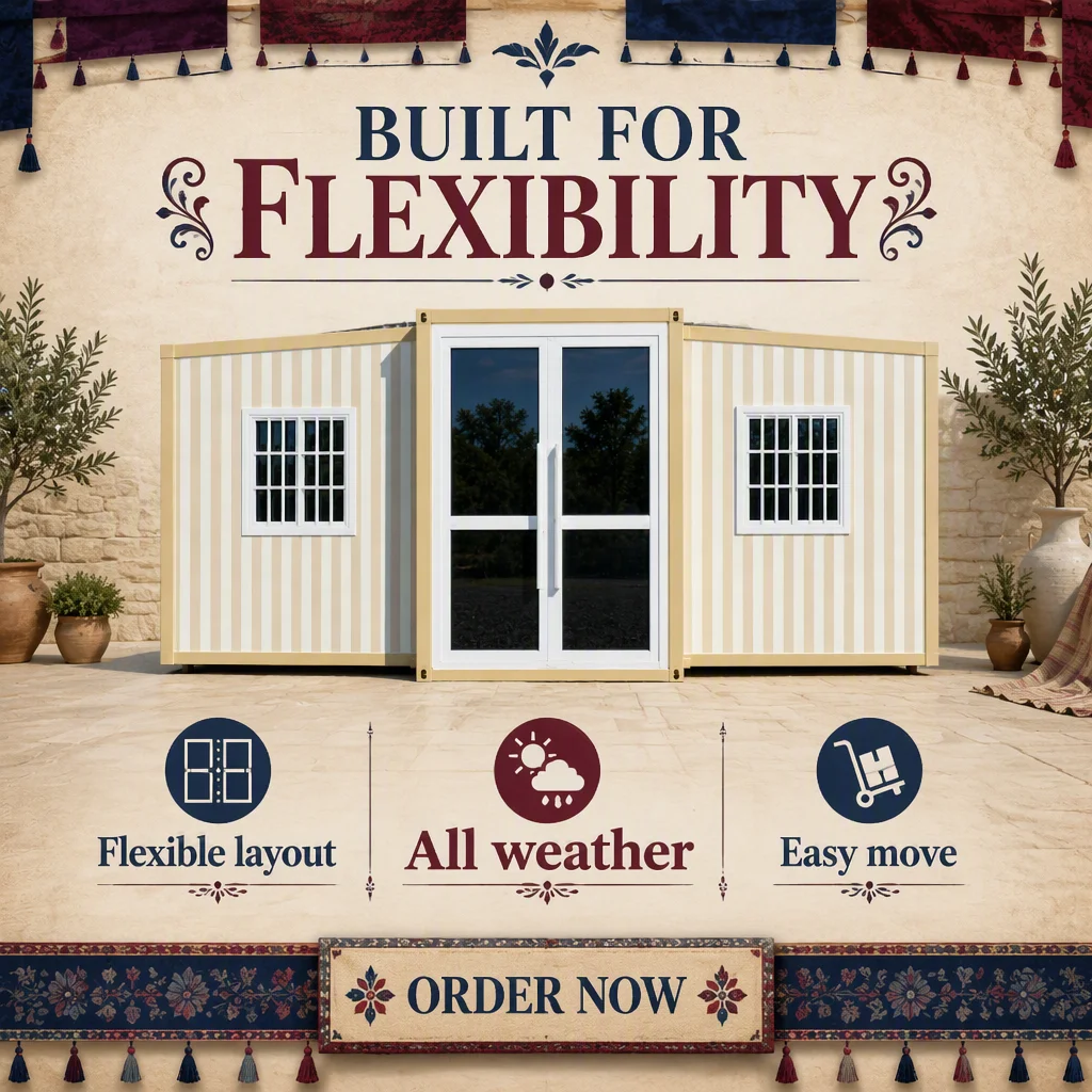 Casa Prefabricada Expandable Folding Container House Galvanized Steel Frame Prefab Modular Cabin Mobile Housing