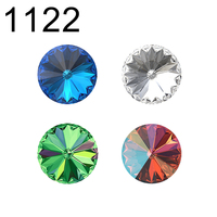 Genuine Crystals from Austria 1122 Rivoli Round Stone (No Hole) Foiled Rhinestone for DIY Jewelry Making Nail Art Decoration