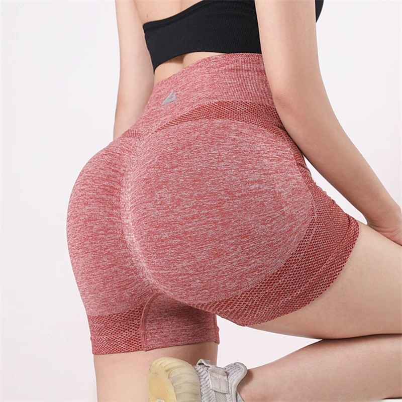 New Europe And The United States Tight Seamless Yoga Shorts Four-Piece Set For Women Running Exercise Fitness