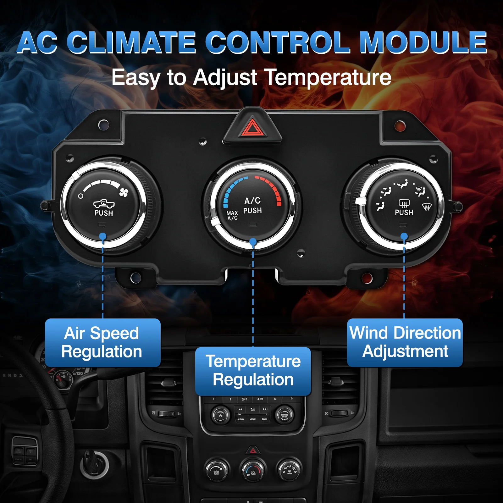 

1pc AC Heater Climate Control Unit 68268189AA 68105021AF 68105021AC