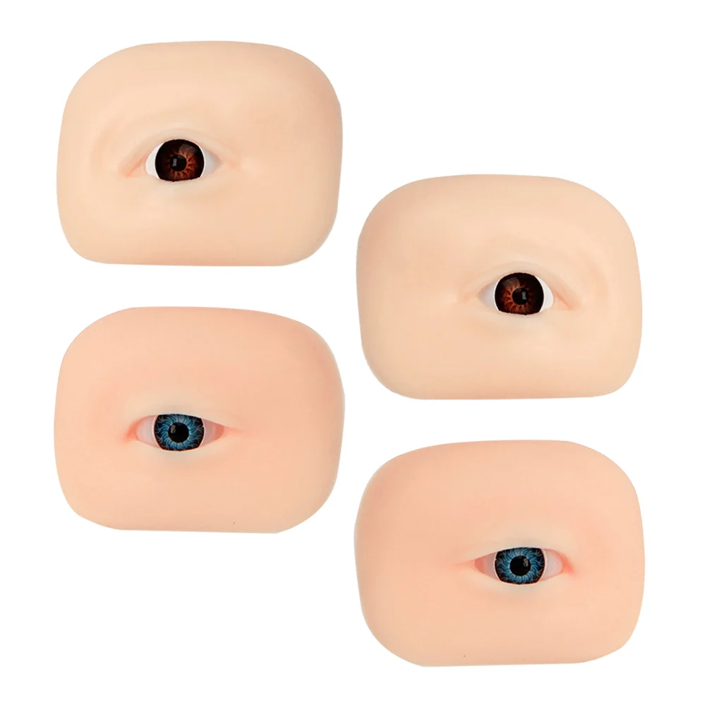 2 Pairs Eyes Eyebrow Module 700X540X240CM Silica Gel Makeup Training Skin Practice Board