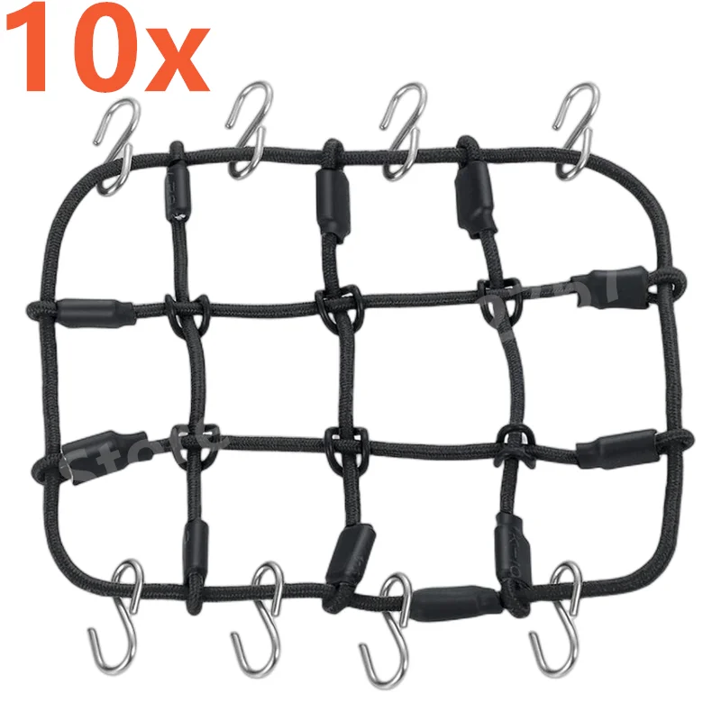 10Pcs RC Car Elastic Luggage Net for 1/24 RC Crawler Axial SCX24 90081 AXI00001 AXI00002 Simulated Decoration Accessories Parts