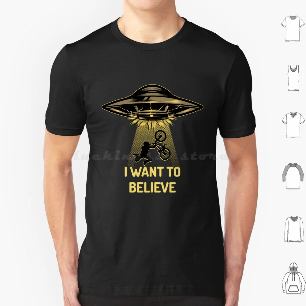 I Want To Believe Ufo Abduction Design T Shirt Cotton Men Women DIY Print The X Files Dana Scully Fox Mulder I Want To Believe