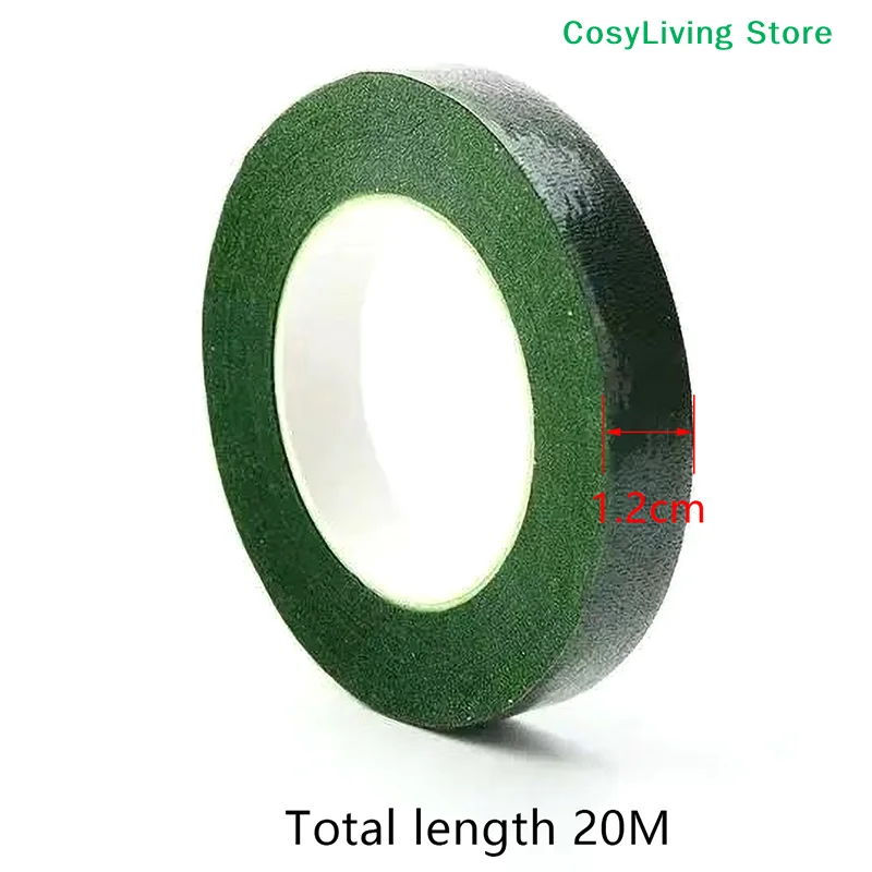 1Roll Zelfklevende Bloemvormige Tape Boeket Bloemen Stam Wikkelen Meeldraden Decoratieve Papieren Tape DIY Bloemist Bruiloft Benodigdheden