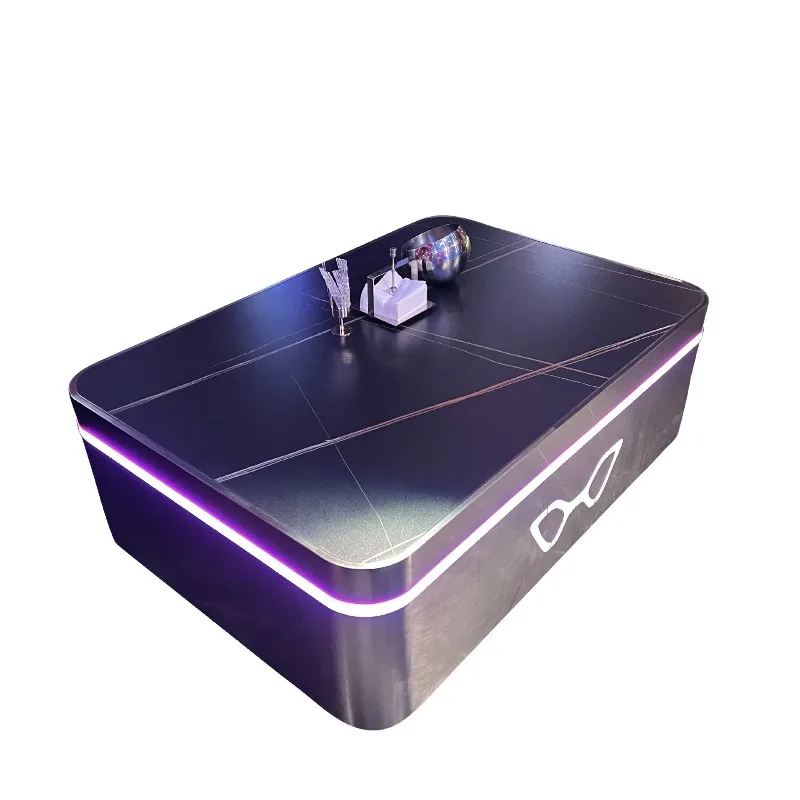 KTV luminous coffee table, stainless steel slate coffee table, combination bar, club bar, scattered table, box booth