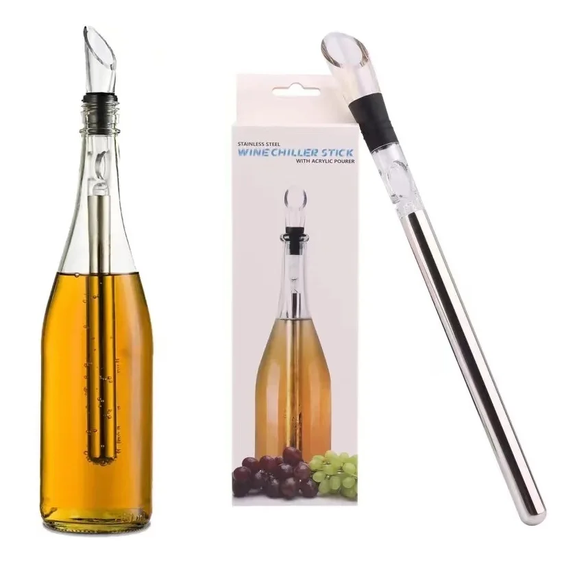 Stainless Steel Wine Cooling Rod Wine Pourer With Chill Rod Wine Cooler Favor