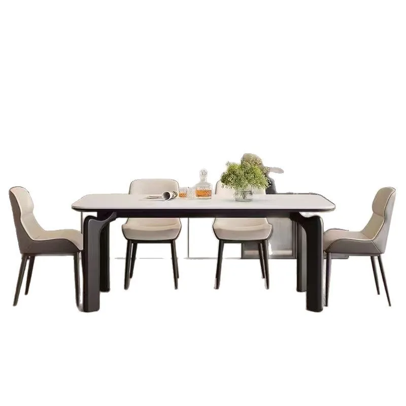 

Обеденный стол из шифера, комбинация домашнего стола и стула для небольшой квартиры.