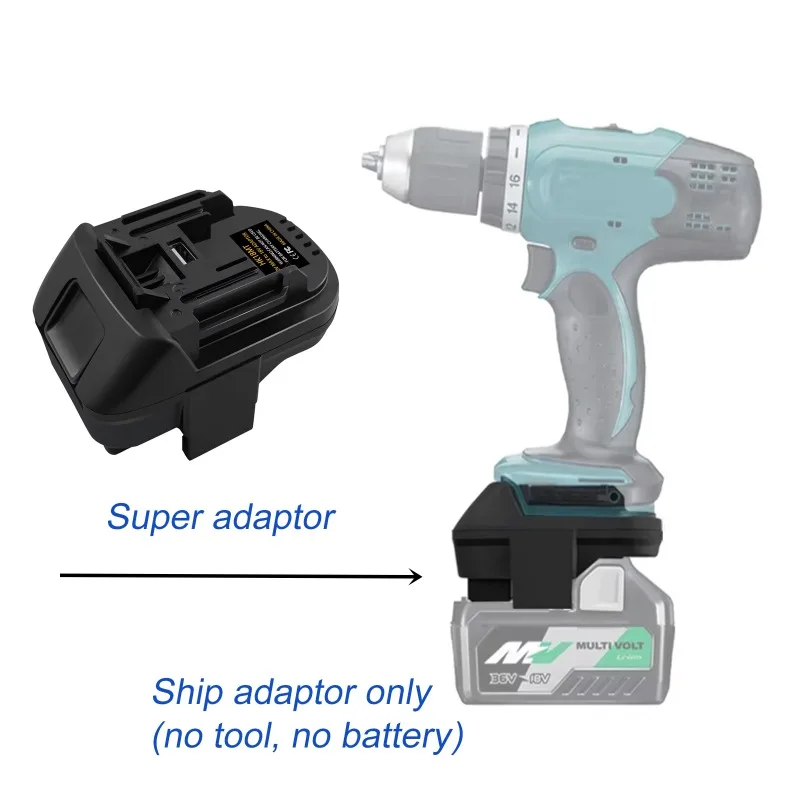 

HAKSINKY Power Tool Battery Adapter HK18MT for Hitachi 18V/36V HIKOKI Battery Convert To for Makita 18V Cordless Power Tool Use