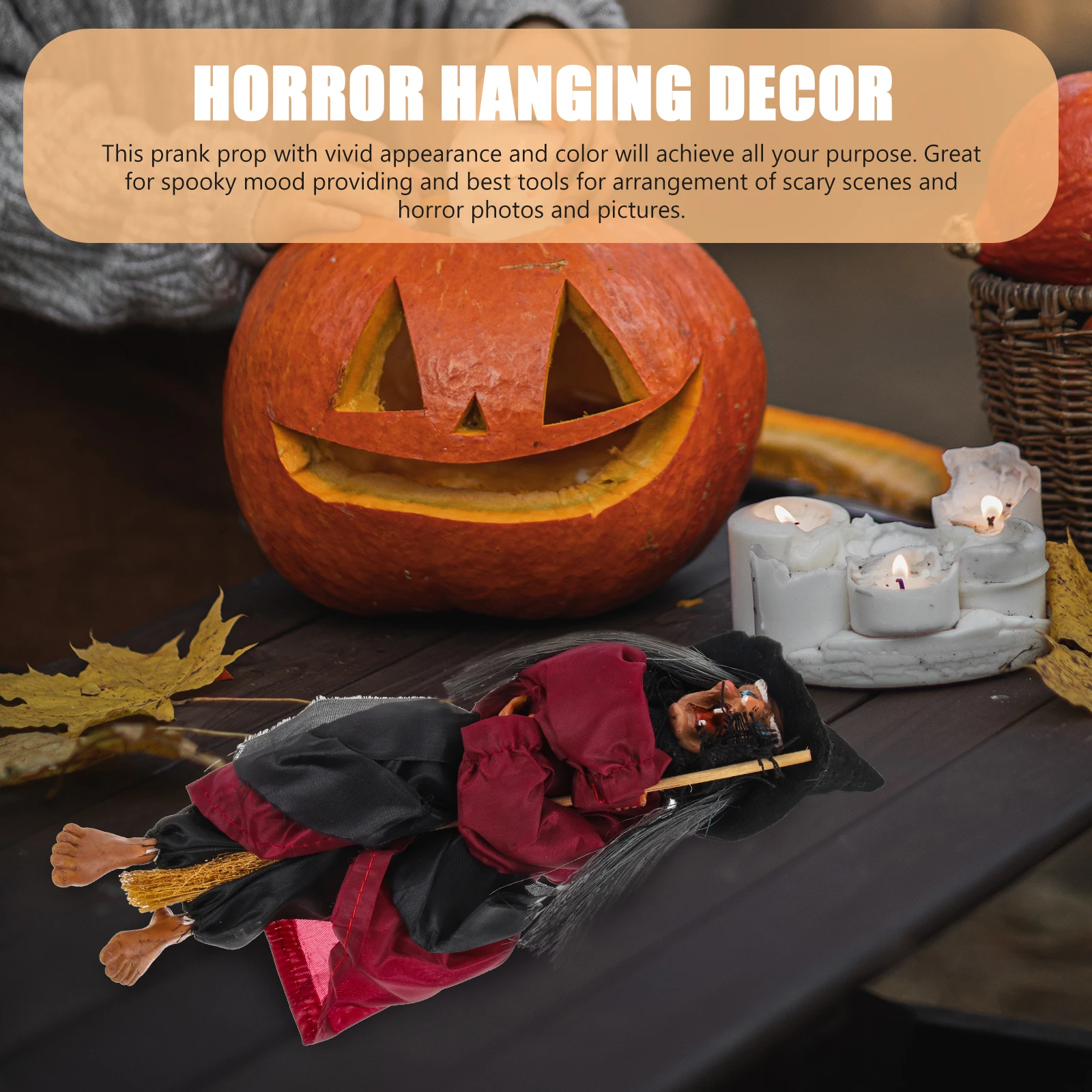 

Voice-controlled Witch Hanging Ghost Decor Creepy Halloween Decorations Decorate