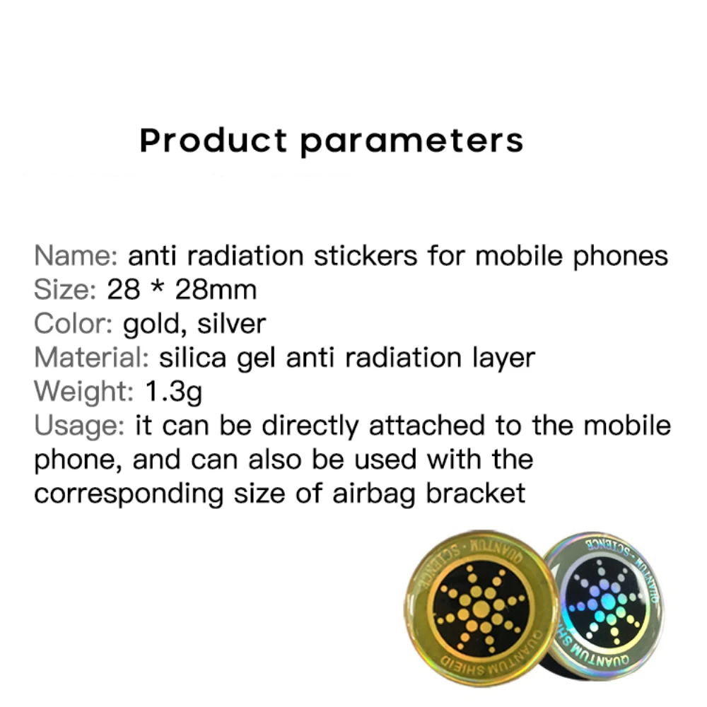 Anti Radiation Quantum Shield EMF Protection Neutralizer Blocker Sticker Scalar Energy Set