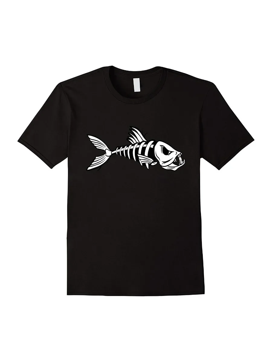 Fashion Style Dead Fish Skeleton T-Shirt. Summer Cotton Short Sleeve O-Neck Men's T Shirt New S-3XL