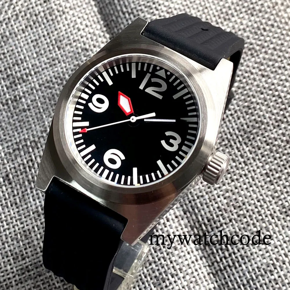 

Tandorio Pilot Aviation 38mm 62mas NH35A PT5000 Automatic Men Wristwatch 200M Diver Steel Clock AR Domed Sapphire Waffle Strap