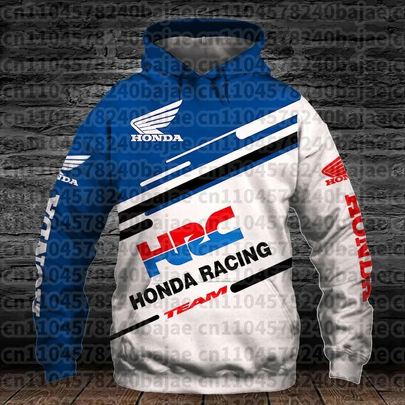 

Spring 3D Printed Honda Men's Motorcycle Hoodie, Fashionable Racing Men's Pullovers, Outdoor Sports Shirts, Motorcycle Hoodies