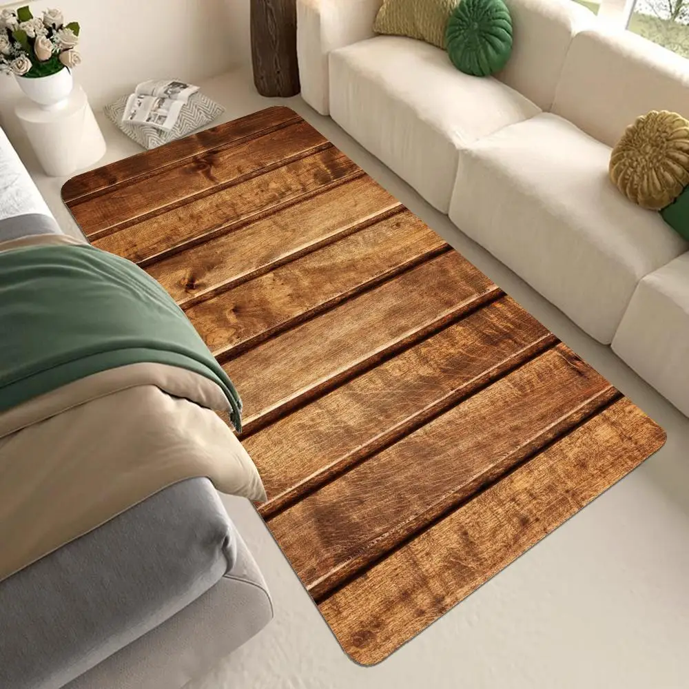 Beautiful wood Floor Mat Bathroom Mat Kids Room Bedroom Decoration Balcony Anti-Slip Doormat Living Room Welcome Rug