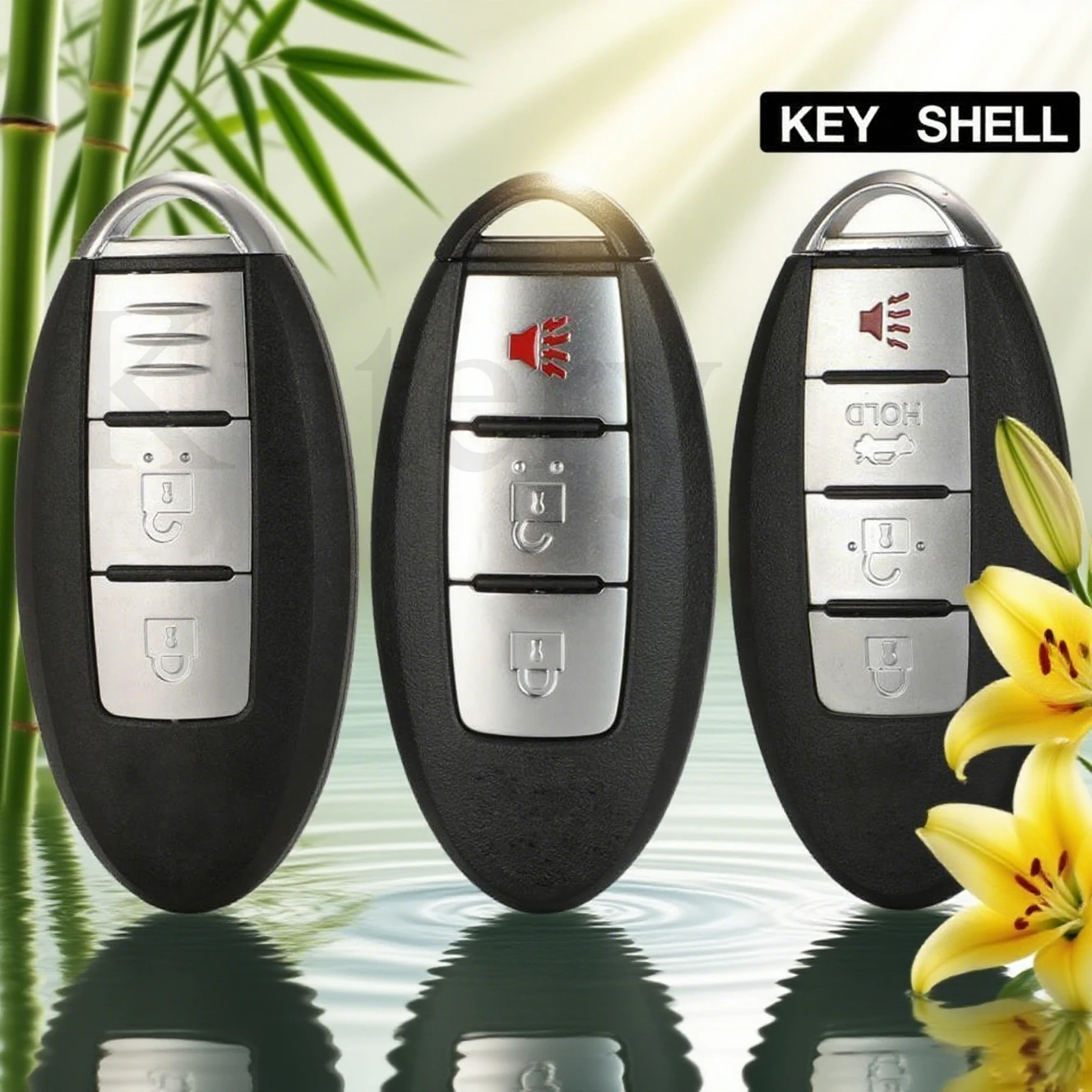 jingyuqin 2 3 4 Buttons Smart Card Remote Key Shell Case For Nissan Sunny ALTIMA MAXIMA Murano Versa Teana Sentra Rogue