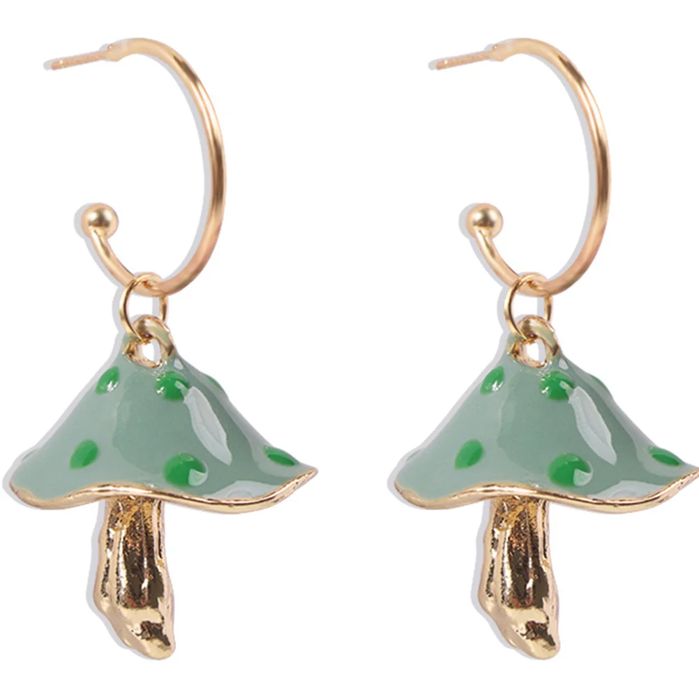 1 زوج أقراط الفطر للنساء استرخى الجنية مجوهرات خفيفة الوزن صديقة للبشرة بيان الموضة أقراط زي الجمالية