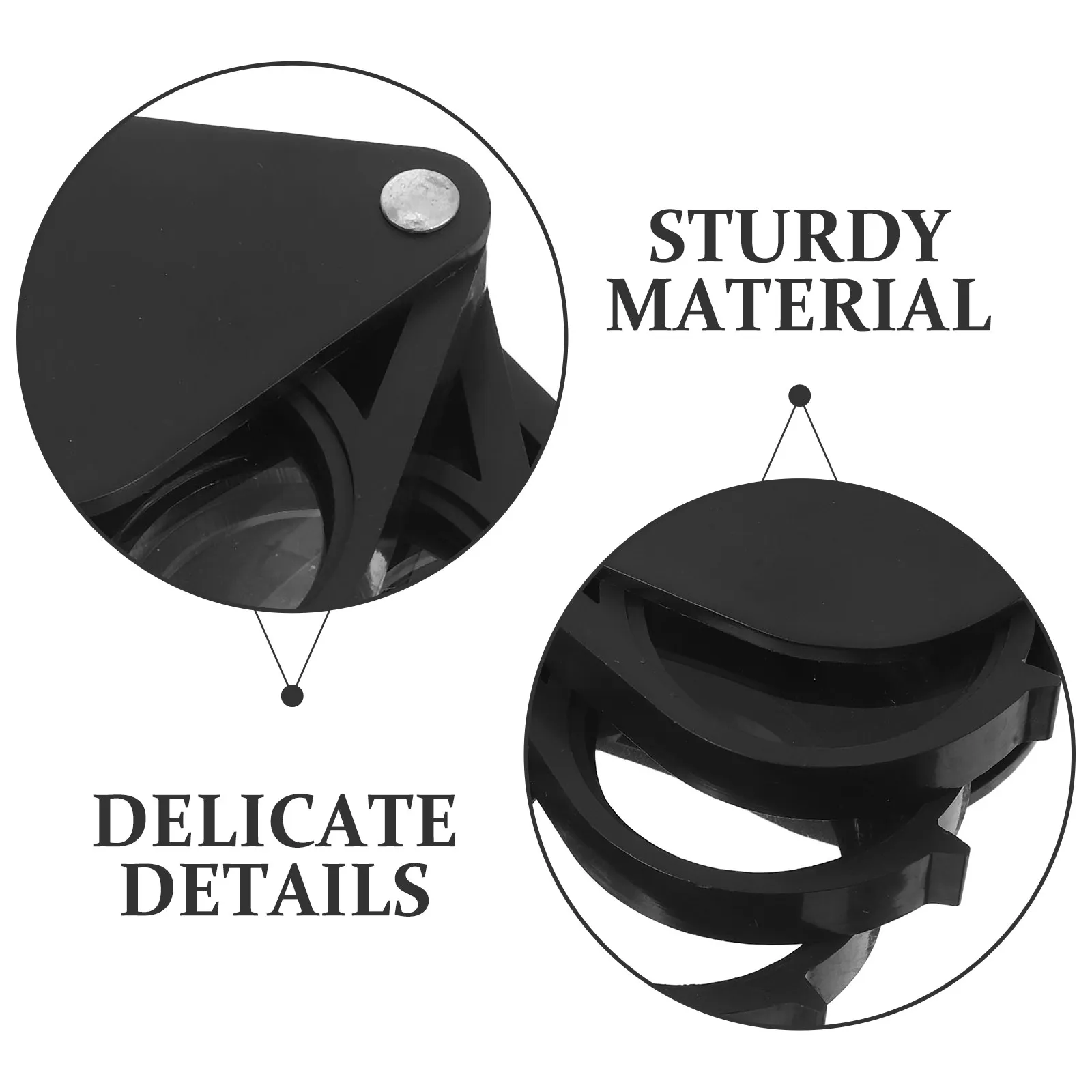 2Pcs Folding Pocket Magnifying Glass Acrylic Lens Triple Magnifier Loupe Optical Compact Portable Folding Magnifier for Reading