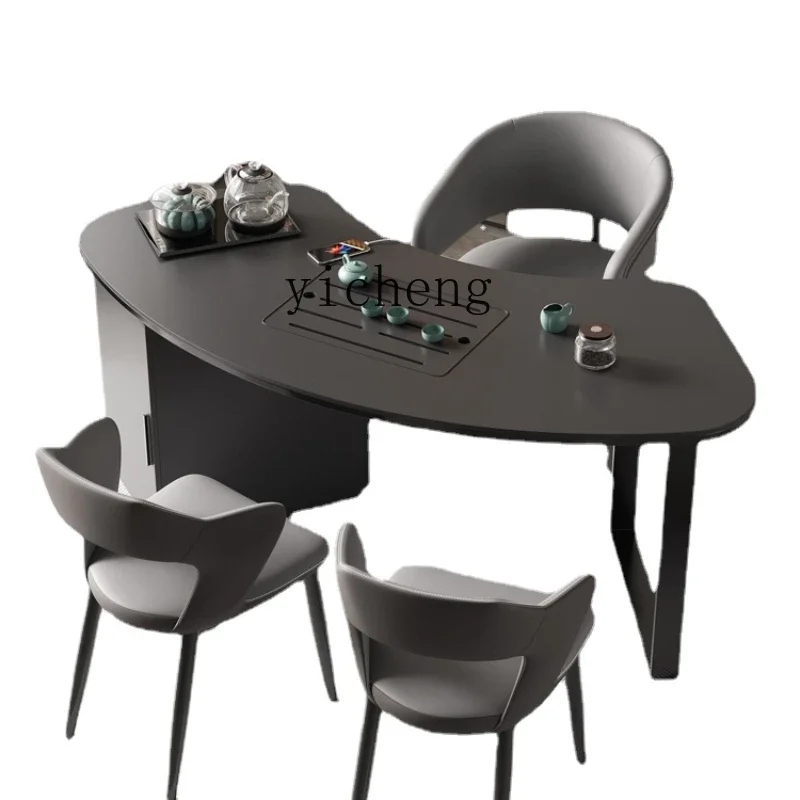 

Xl Minimalist Table-Chair Set Home Balcony Stone Plate Tea Table Minimalist