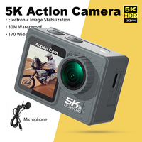 2024 New Sports Camera 5K 4K 60FPS WiFi Anti Shake Dual Screen 170 ° Wide Angle 30m Waterproof Sports Camera with Remote Control