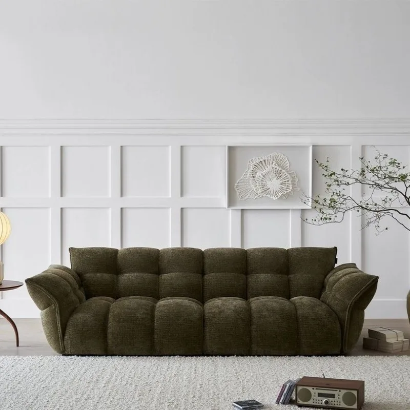 Stoffsofa modernes Wohnzimmer gerade Reihe cremefarbener Wind einfach