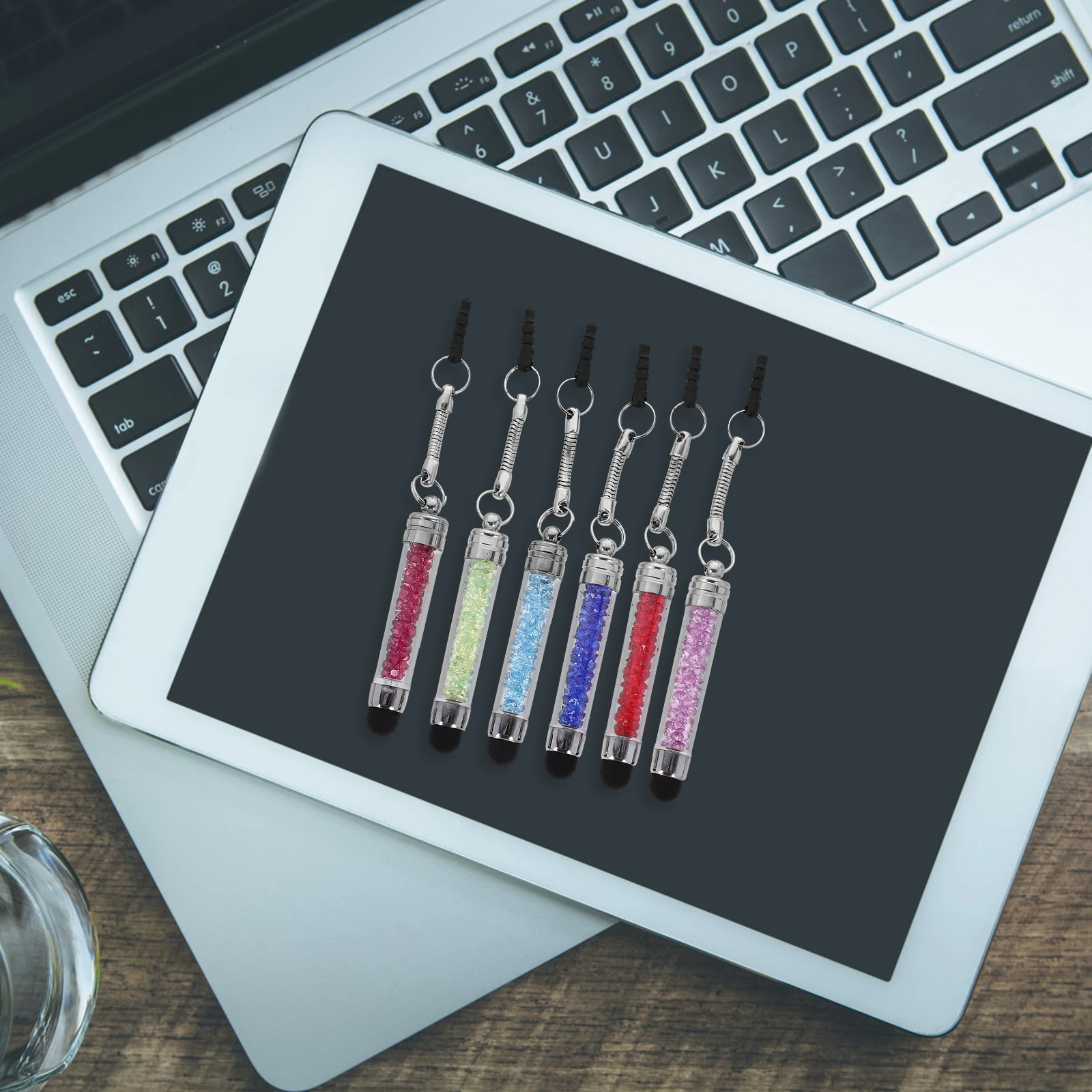 

8pcs Screen Stylus Pens Mobile Phone Pendant Capacitive Handwriting Tool Writing Tool Sensitive Tip Practical Use