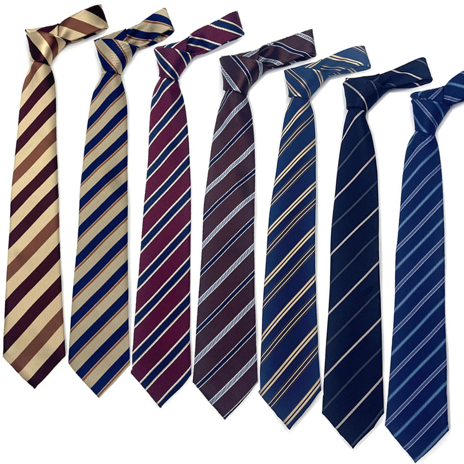 Fashion Ties for Men Women  1200-PIN 8CM 3.15'' Business Wedding Accessories Silk Tie Striped Pattern Black Blue Red Necktie