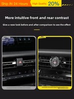 New For Toyota Prado Land Crusier LC250 2024 2025 Car Clock Mini Electronic Clock Quartz Watch Internal Stick-On Digital Watch H