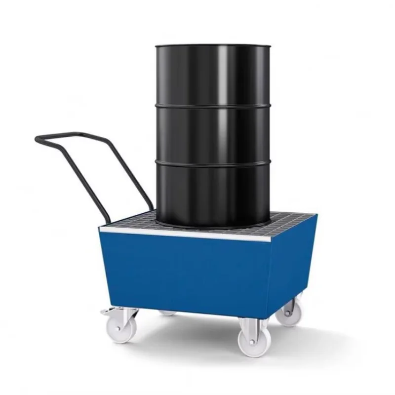 

Oil Drum Storage Cabinet for Safety and Convenience, Spill Containment Used in Lab/Workshop Tray Couch Stackable Steel Pallet