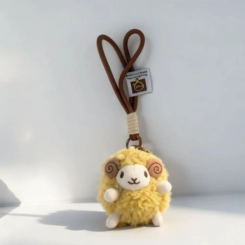 Schlüsselanhänger Weicher Flauschiger Plüsch-Schaf-Schlüsselanhänger Mini-Hängeanhänger Neujahrs-Schaf-Puppe Dekoration Lamm-Ornamente Taschendekor – Detail 7