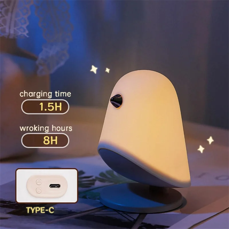 Novelties Night Light Charging Remote Control Music Clapping Light Bedroom Bedside Decorative With Sleeping Parrot Night Lamp