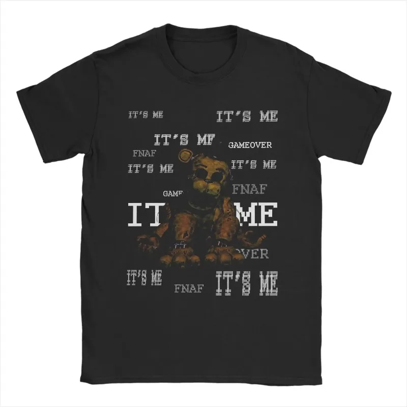 Men Spring Summer Trap FNAF At Freddys Trumpet T-Shirts Vintage 100% Cotton Clothing Vintage Short Sleeve Crew Neck Tee T-Shirt image 5