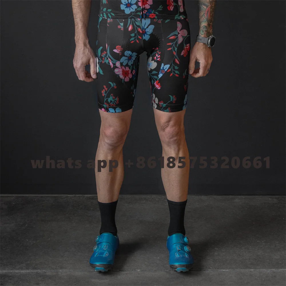 Twin Six 6 Men Cycling Bib Shorts Laser Cutting Lycra Overalls Summer Bicycle Team Mtb 9D Cushion Breathable Pants Ropa Ciclismo