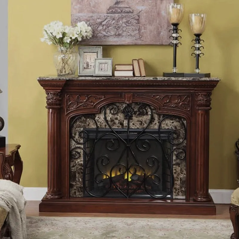 

European-style living room entrance simulation flame decoration fireplace cabinet household electric heating heater