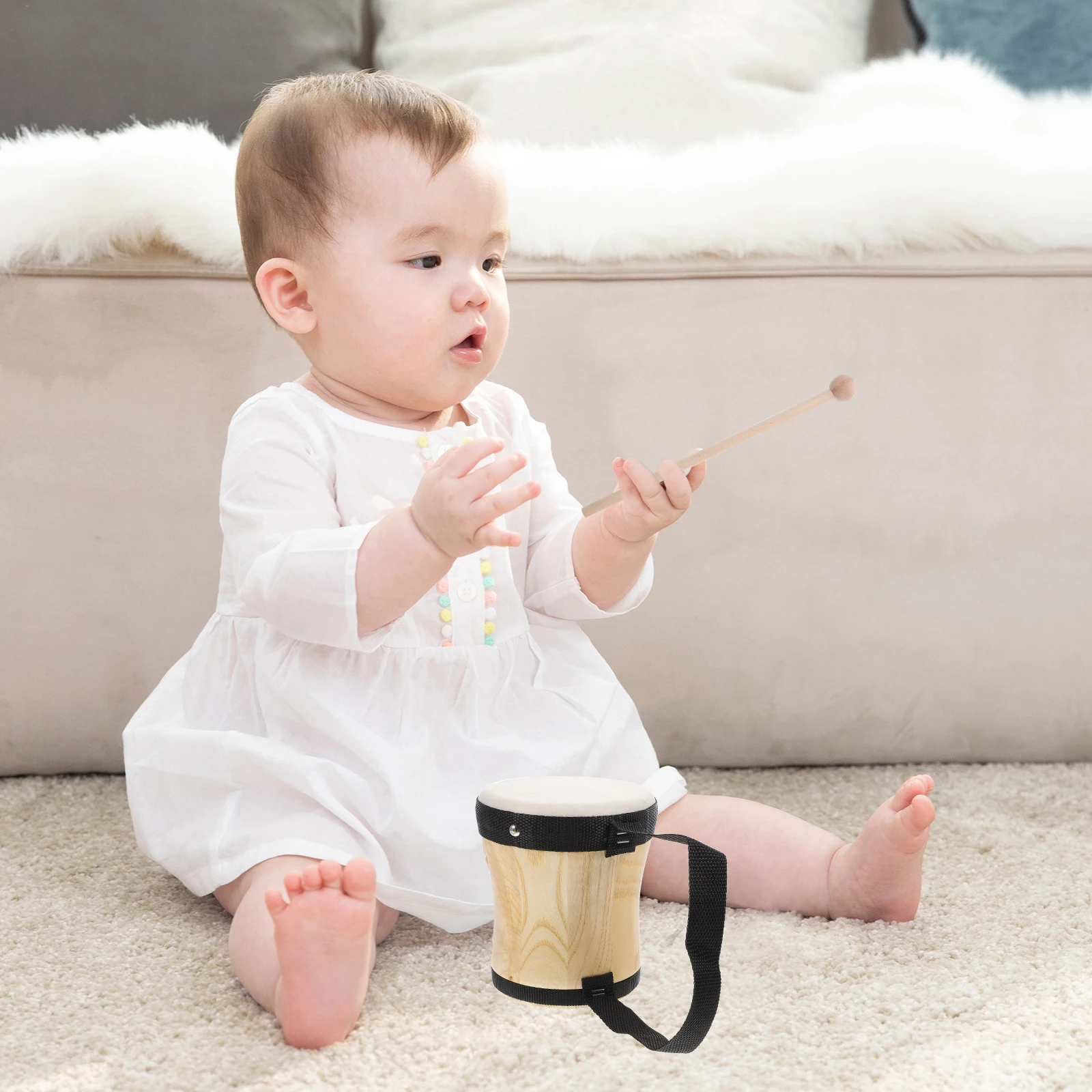 

1 set Drum Handcrafted Educational Percussion Musical Instrument For Kids Children Performance Concert Celebration Durable