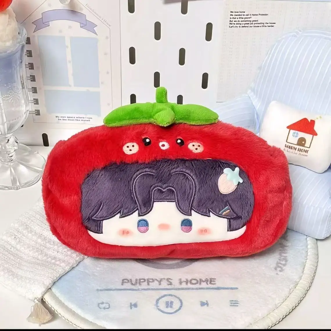 أنيمي الحب و Deepspace أفخم حقيبة أقلام رصاص حقيبة التخزين للقلم فرشاة التجميل قلم تحديد سعة كبيرة القلم حالة اللوازم المدرسية