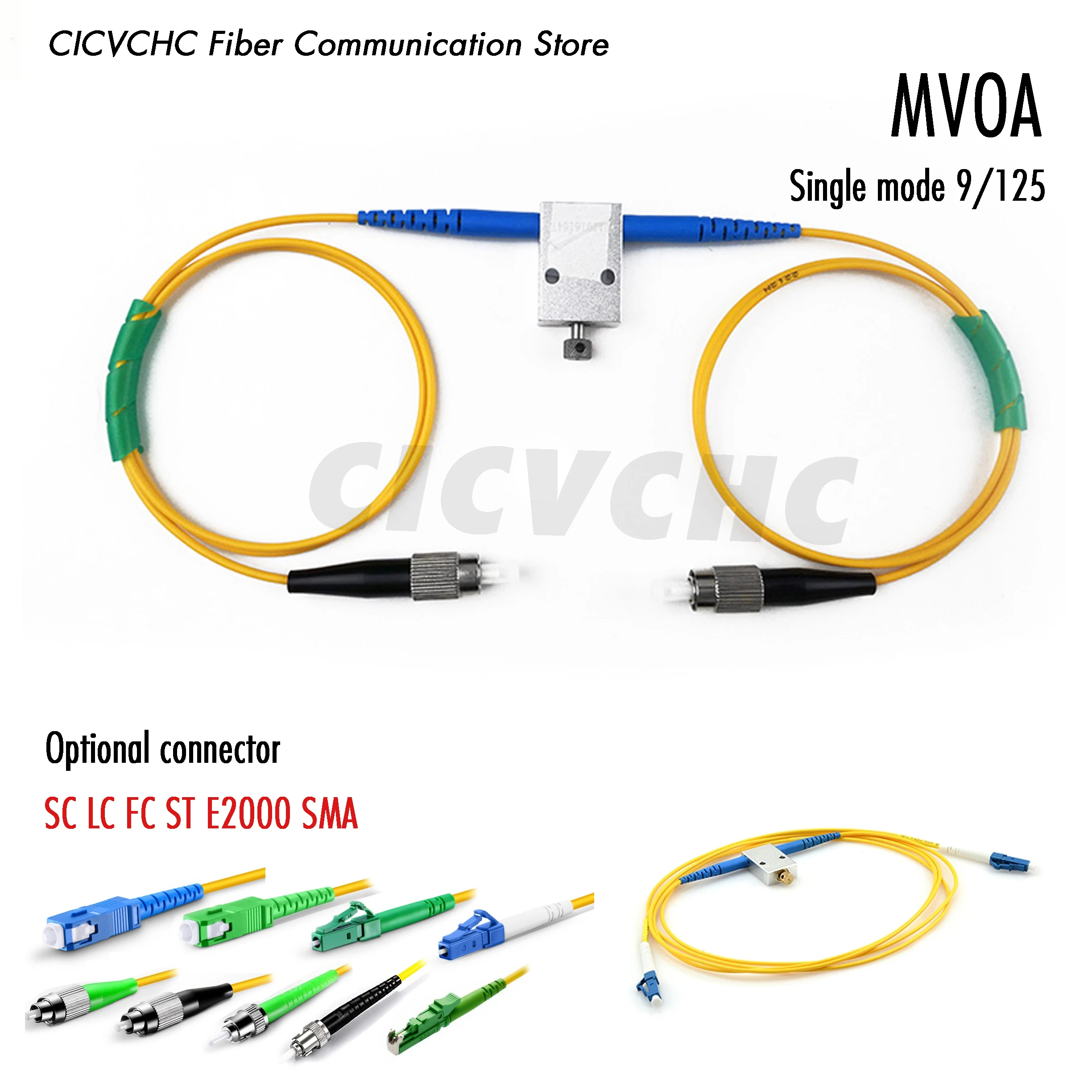 Imagem -02 - Atenuador em Linha da Voa da Fibra Ótica de Mvoa-mvoa sm 6060db Tubo de 2.0 mm fc sc lc st Sma