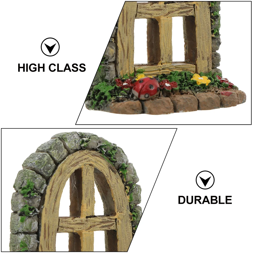 

Craft Decor Mini Fairy Door for Miniature Garden Landscape Decoration DIY Home Tree Tank Accessories Gnome Ornament