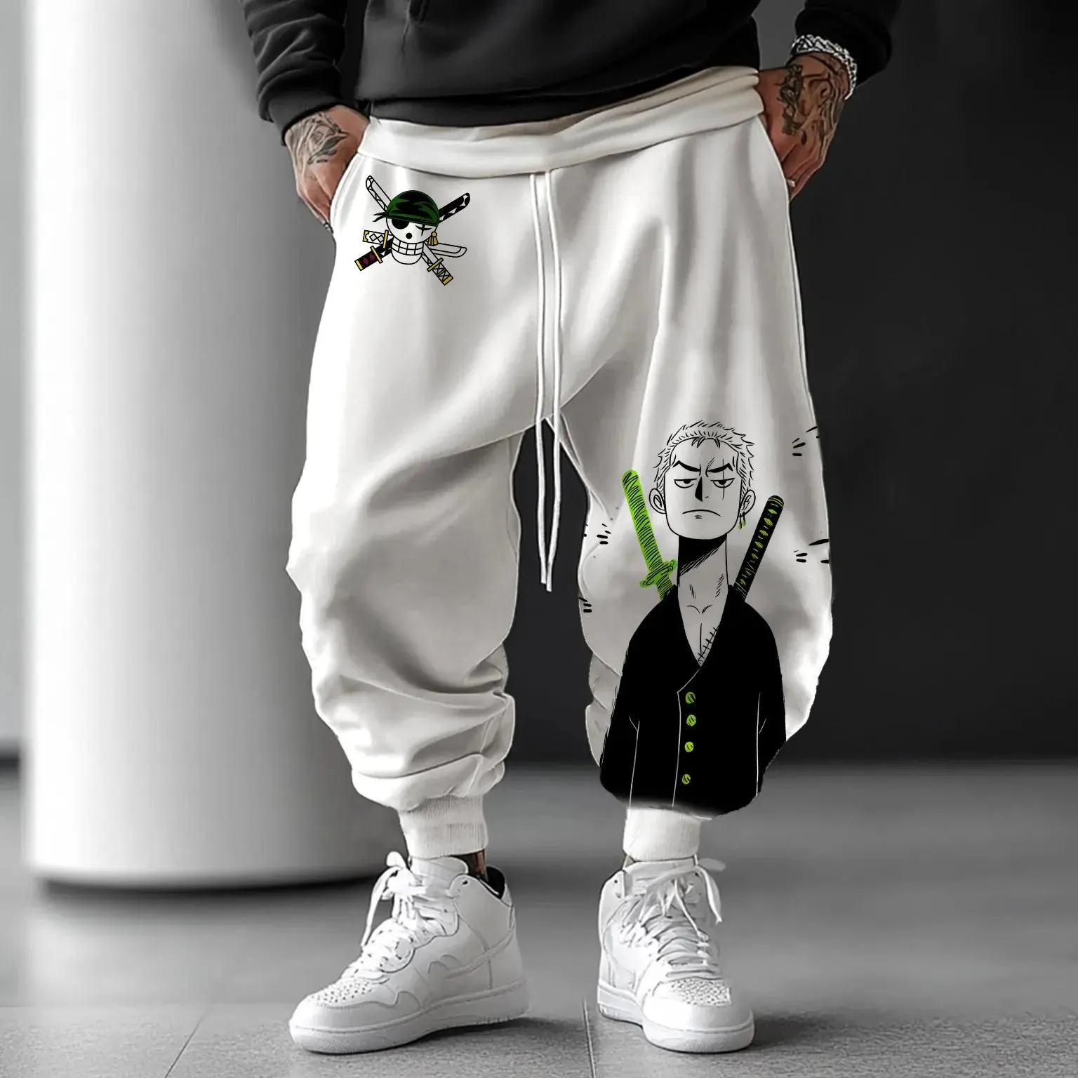 

One Piece Anime Jogger Pants Sweatpants Men Women Loose Casual Streetwear Cotton Summer Trendy Cartoon Print Hip Hop Y2k Clothes