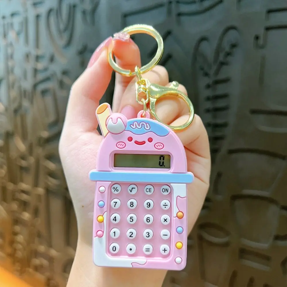 pink portable 8 digit display mini calculator
